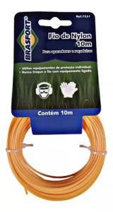 Fio de roçadeira em nylon 3,0mm cartela com 10 metros
